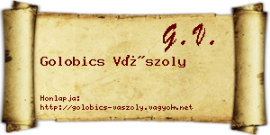 Golobics Vászoly névjegykártya